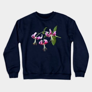 Pink Turk's Cap Lilies Crewneck Sweatshirt